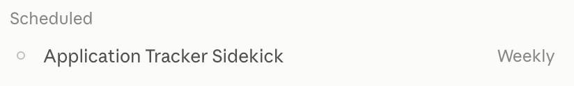 Weekly scheduled task in Claude Desktop app